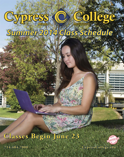 Summer 2014 Class Schedule Available Online, in Print Cypress College