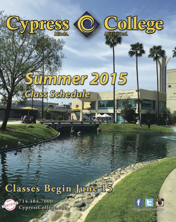 Summer Class Schedule Now Online, In Print Soon Cypress College