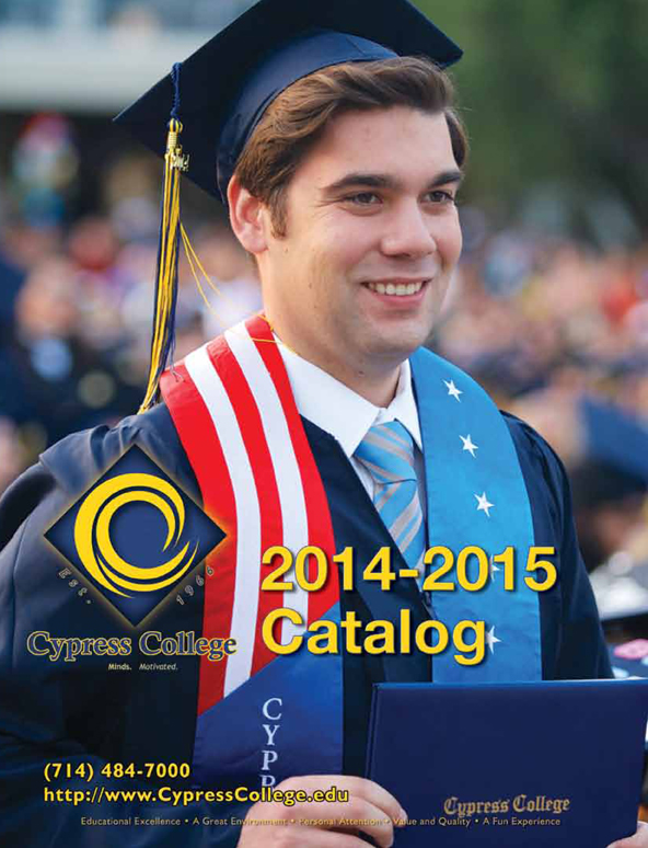 20142015 Cypress College Catalog Available as Registration Begins