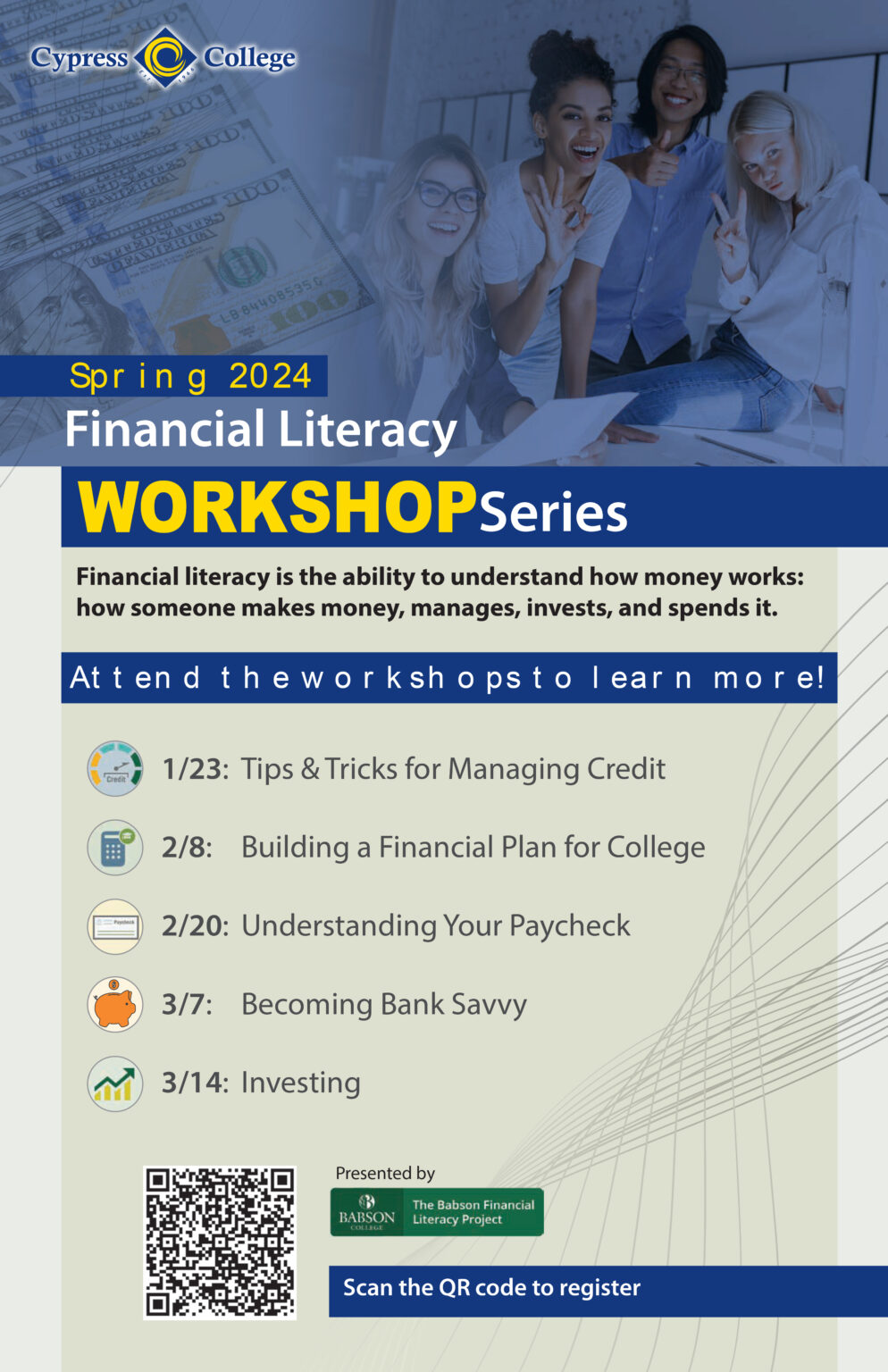 Cypress College Spring 2024 Financial Literacy Series